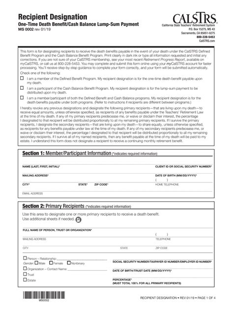 Recipient Forms .